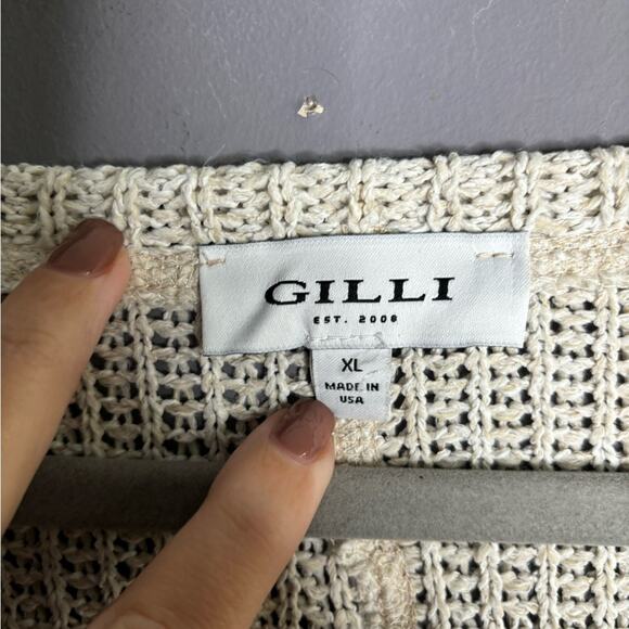 Gilli White Knit Sweater With Dolman Sleeves & Round Neckline Size XL - Picture 4 of 5